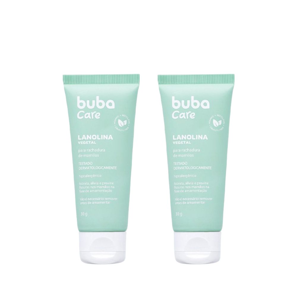 Kit 2 Lanolina Vegetal 30g Pomada Para Mamilos Buba Care em Oferta na Shopee