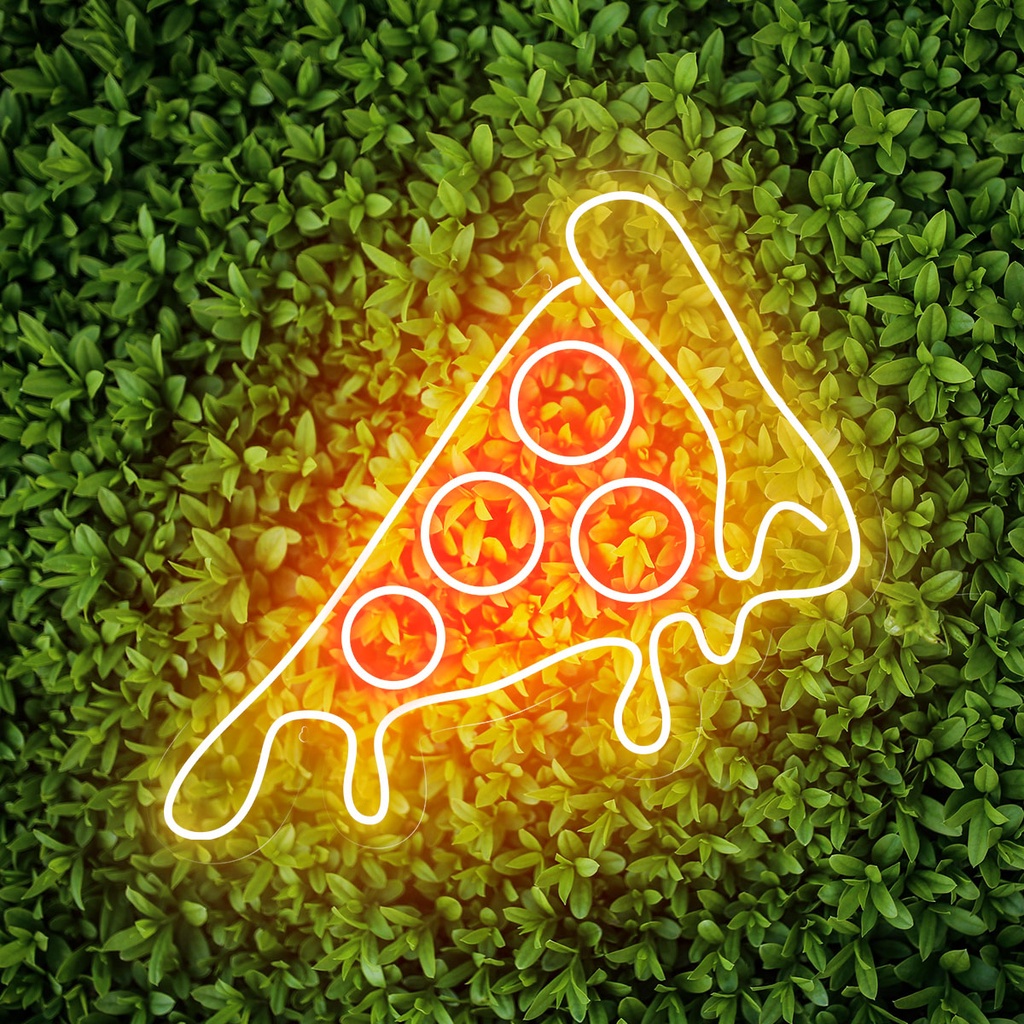 Painel Neon led Pizza Pizzaria Comida Decoração