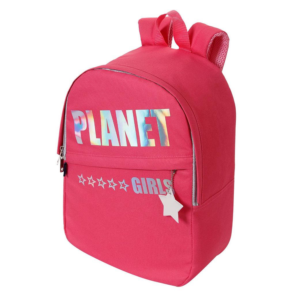 Mochila Feminina Casual Logo Holográfico Planet Girls Rosa Médio em Oferta na Shopee