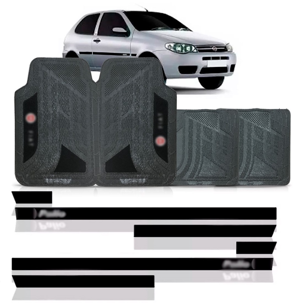 FRISO LATERAL PALIO 05 A 14 2P PERSONALIZADO + JOGO TAPETE