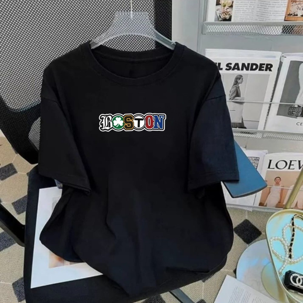 Camiseta Boston Lançamento Camisa Algodão Lançamento Masculino e Feminino T-SHIRT Promoção Camisa