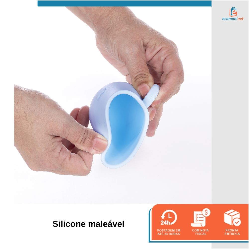 Copo Caneca De Treinamento Bebê 150ml Com Alças E Silicone Transição Infantil Introdução Alimentar Refeição Alimentação — imagem 2 de 2