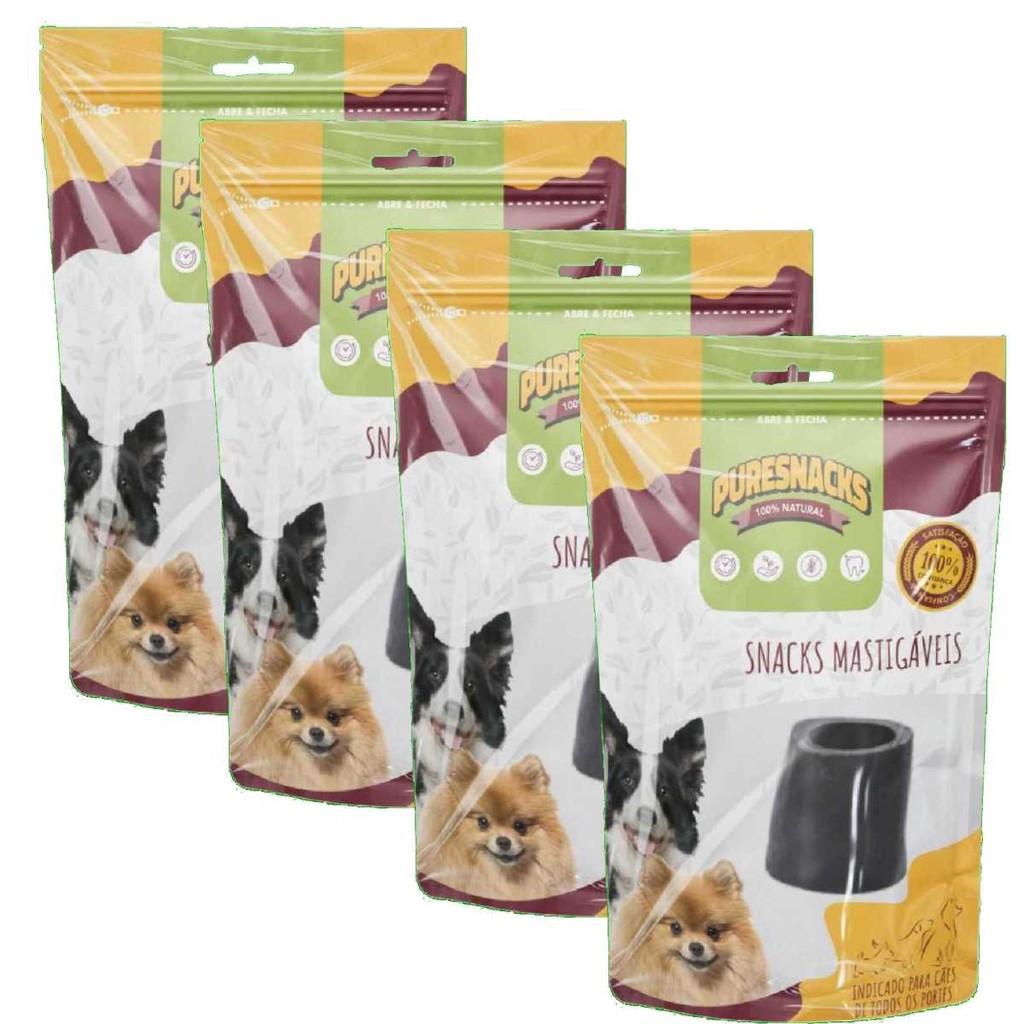 Kit 4un Snack Natural Para Cachorro Bulls Pet Chifre Bovino