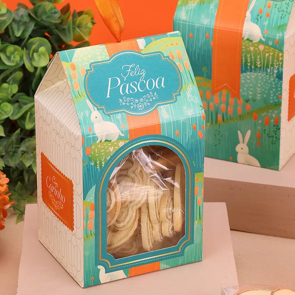 10 EMBALAGEM LEMBRANCINHA COM VISOR NATUREZA PÁSCOA 4540 (PASCOA JANGO OUTLET)