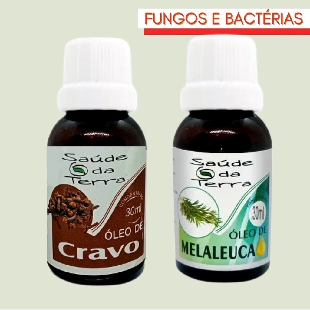 kit com 1 un Oleo de Melaleuca + 1 un Óleo de Cravo /Micose nas unhas, Fungos e bacterias  30 ml em Oferta na Shopee