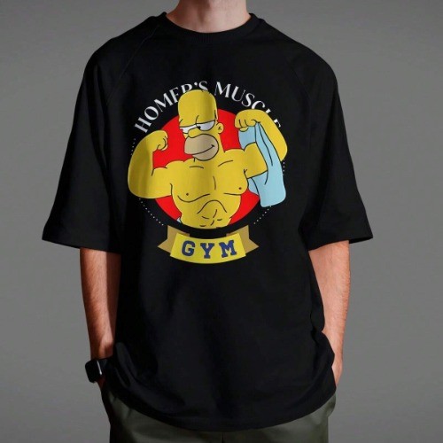 Camiseta "Academia Desenho"  Hommer Simpsons Unissex 100% Algodão Streetwear Lançamento