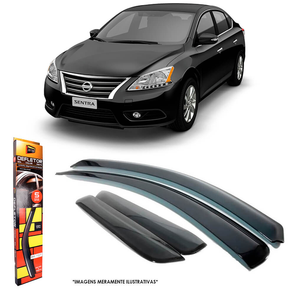 Calha de Chuva Nissan Sentra 2014/2015/2016/2017/2018/2019/2020 em diante 4 Portas TG Poli - 32005