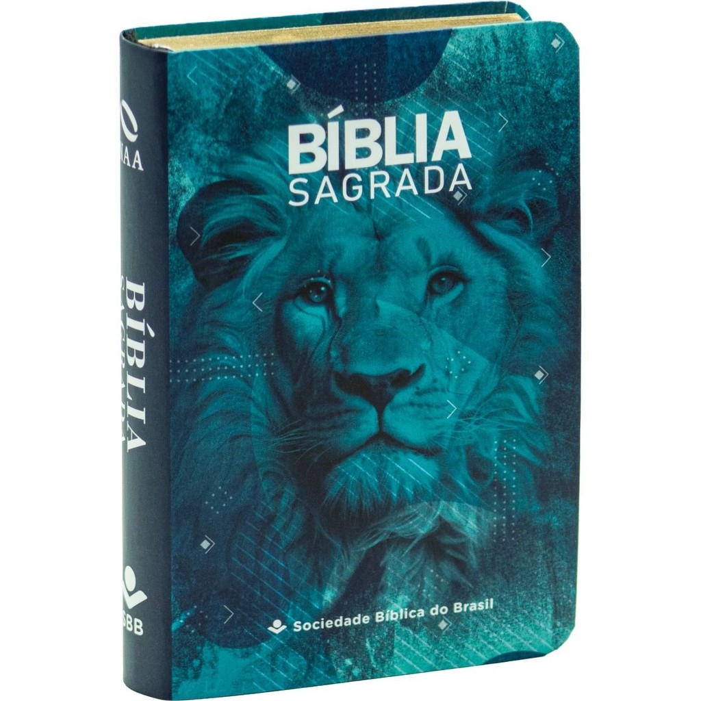Bíblia Sagrada NAA | Edição de Bolso | Capa Semiflexível Leão Azul