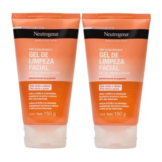 Kit com 2 Sabonetes Facial Neutrogena Deep Clean Gel Grapefruit 150g em Oferta na Shopee