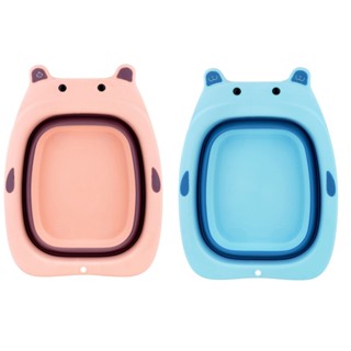 Bacia Retrátil Hipopotámo Dobravel Emborrachado Silicone