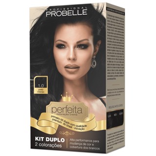 Coloração Perfeita KIT DUPLO 1.0 Preto intenso Probelle KIIT ECONOMICO