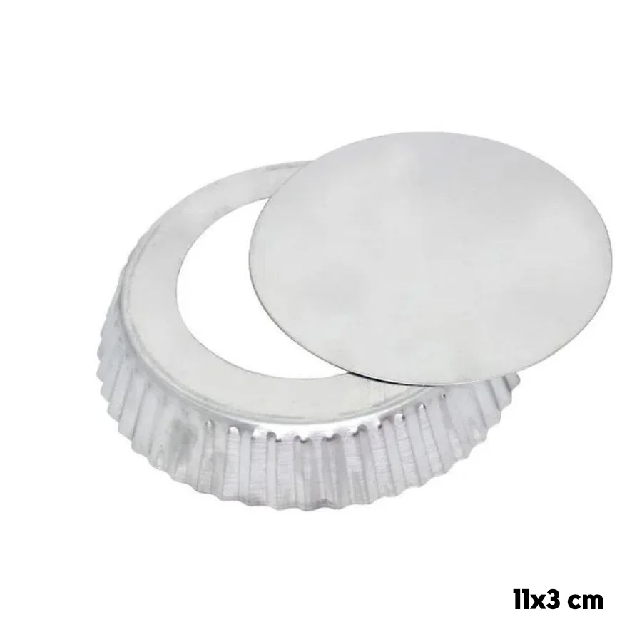 Forma Torta de Maçã Crespa com Fundo Falso - 11 x 3 cm - 1 unidade - Macedo - Rizzo