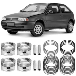 Kit Pistão Anel STD Volkswagen Gol G2 1.0 98 a 2005 Gasolina Metal Leve