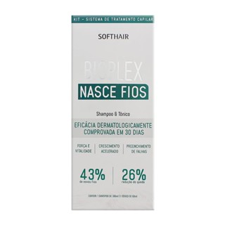 Kit Soft Hair Bioplex Nasce Fios Shampoo 300ml + Tônico 60ml