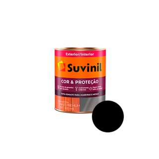 Tinta Esmalte Sintético Cor e Proteção Preto Brilhante 900ml - SUVINIL