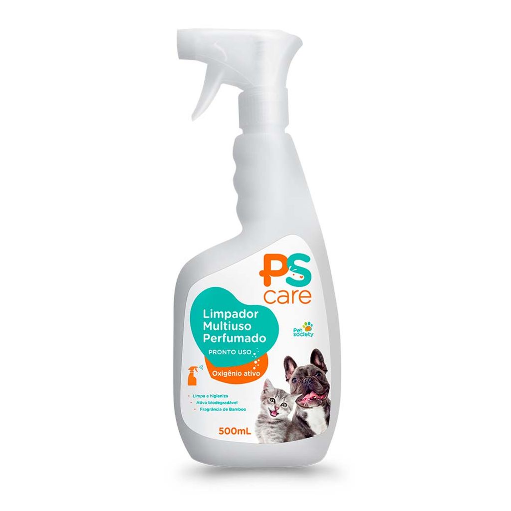 Desinfetante Limpador Multiuso Ps Care Pet Society Perfumado 500mL