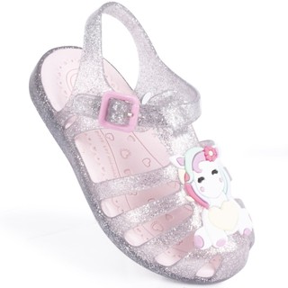 Sandália Infantil Feminina  WorldColors Lilly Baby - Prata/Rosa em Oferta na Shopee