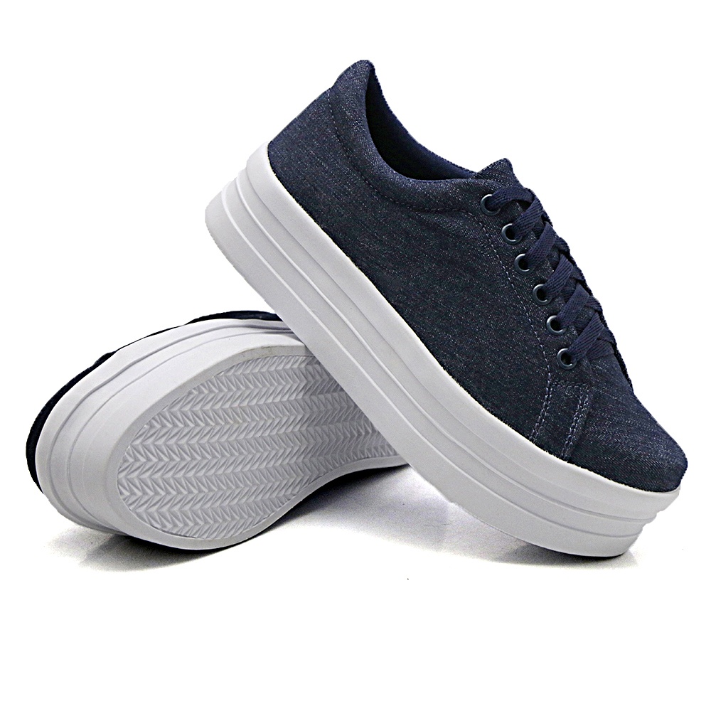 Tênis Casual Liso Dk Use Shoes com Cadarço Sola Alta Borracha