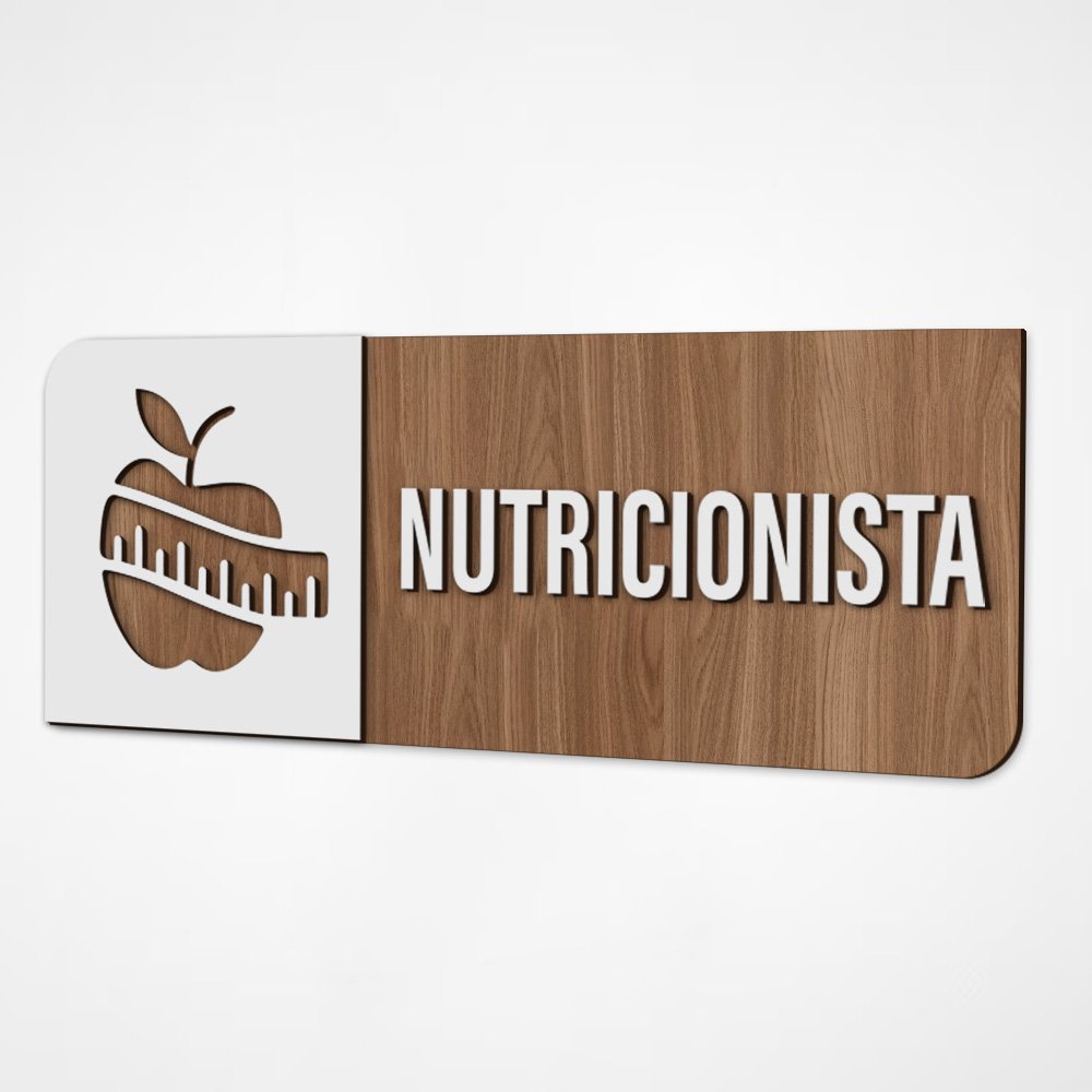 Placa Sinalização Indicativa Nutricionista em Oferta na Shopee
