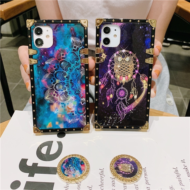 Caixa Samsung S23 Ultra S23 + S22 + S21 FE S21 + S20 S10 + S9 + Note20 Note10 Moda Starry sky wind chimes Telefônica Com Suporte