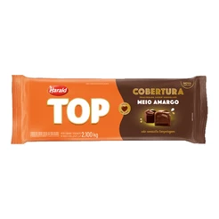 Cobertura Chocolate Meio Amargo - TOP - 2,100kg - 1 unidade - Harald - Rizzo