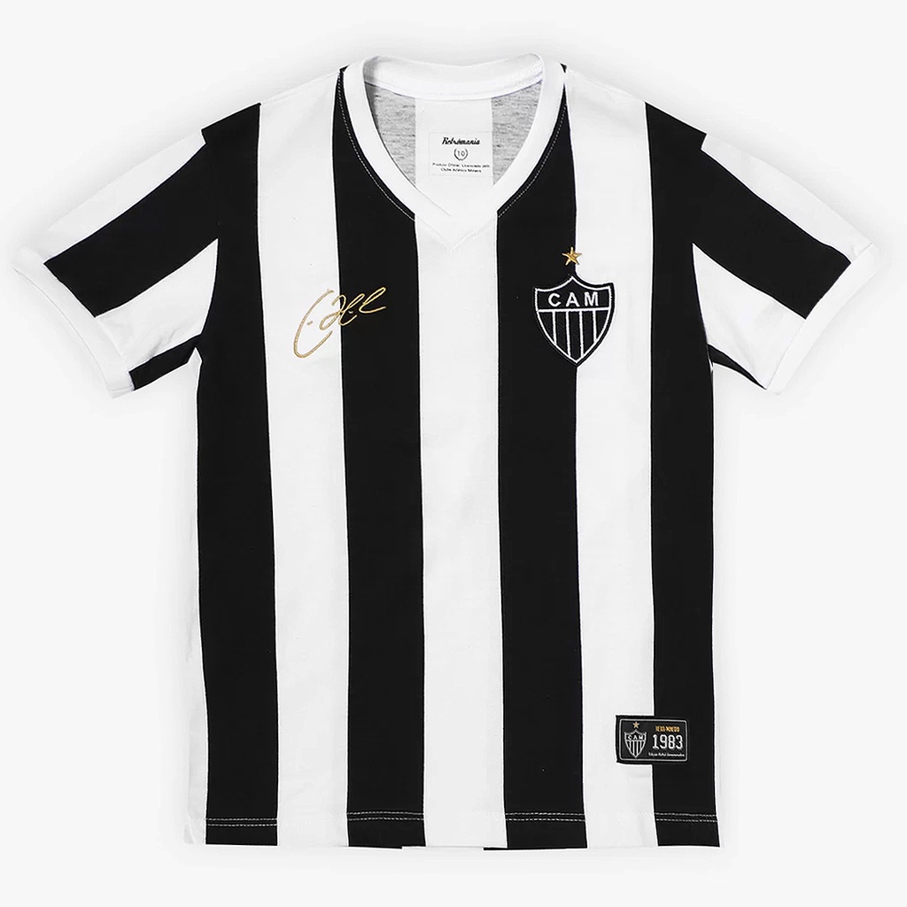 Camisa Atlético Mineiro Retrô 1983 Éder Juvenil Infantil Unissex - Sports & Outdoors