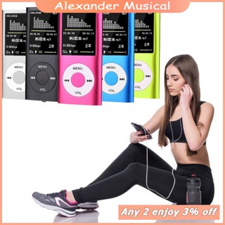 Alex Music Player Rádio HIFI Mp3 Tela LCD Digital Gravação De Voz FM