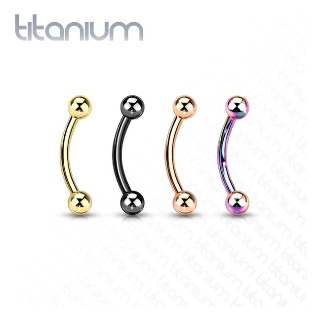 Piercing Titanio Curvo Barbell Bananinha Helix Sobrancelha