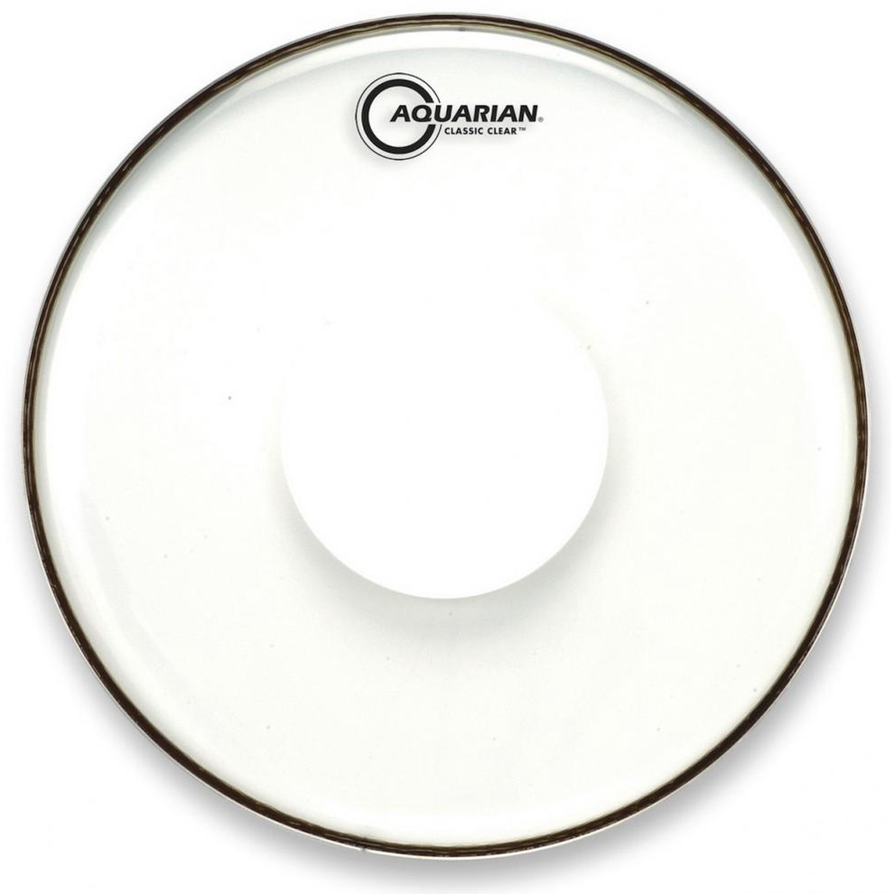 Pele Aquarian Classic Clear 18¨ CCPD18 com Power Dot Central para Surdo (Similar Remo CS Clear)