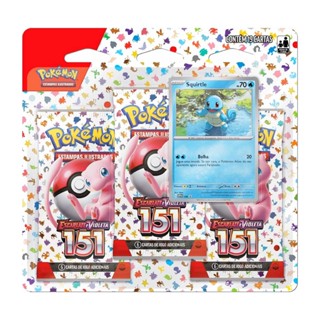 Cartas Pokémon Blister Triplo Escarlate V Squirtle - Copag
