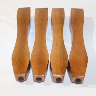 Kit 4 Pés Retrô em Madeira com 30cm Mel Para Móveis e Decoração