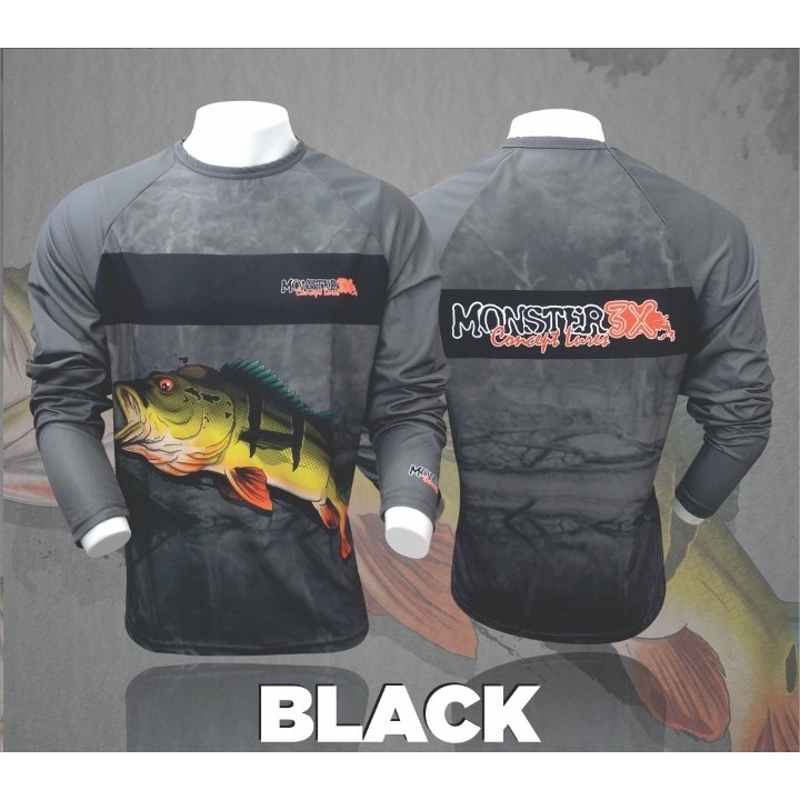 Camisa Combat Fish Black Monster 3x