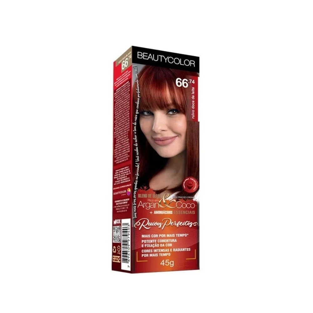 Tintura Beauty Color 66.74 Ruivo Doce De Leite - Beauty