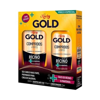 Kit Shampoo + Condicionador Niely Gold Compridos Fortes em Oferta na Shopee