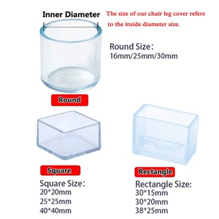 Venda Quente 4/12pcs Cadeira De Mesa Transparente Anti-Riscos Protetor De Pés Antiderrapante