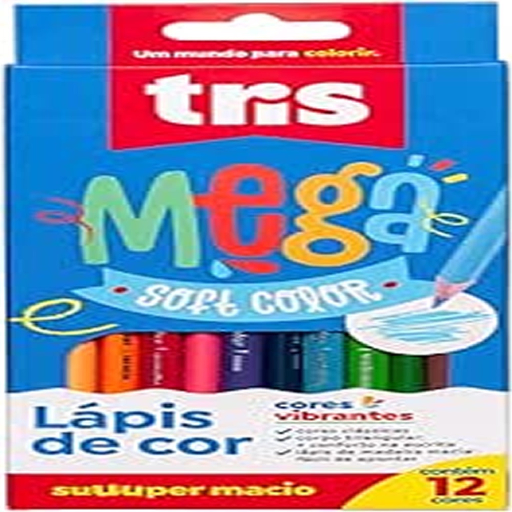 LAPIS COR MEGA SOFTCOLOR 12CORES   SUMMIT  684116 - Stationery
