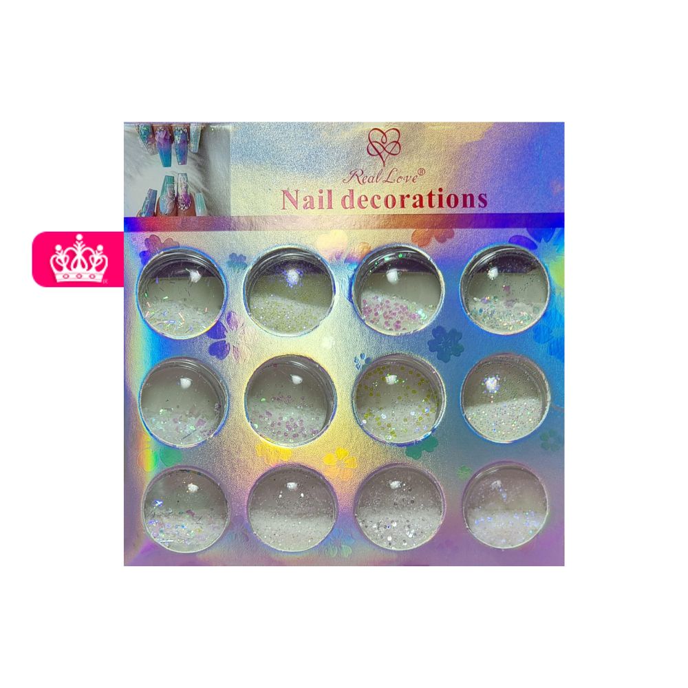 Kit Glitter Brancos para Decoração - Real Love