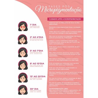FICHA DE FASES PÓS MICROPIGMENTAÇÃO - 10 FOLHAS