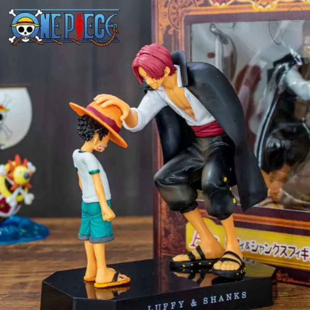 Boneco One Piece Shanks E Luffy Action Figure 18cm Colecionavel Nerd Anime Coleção: Mais Vendidos