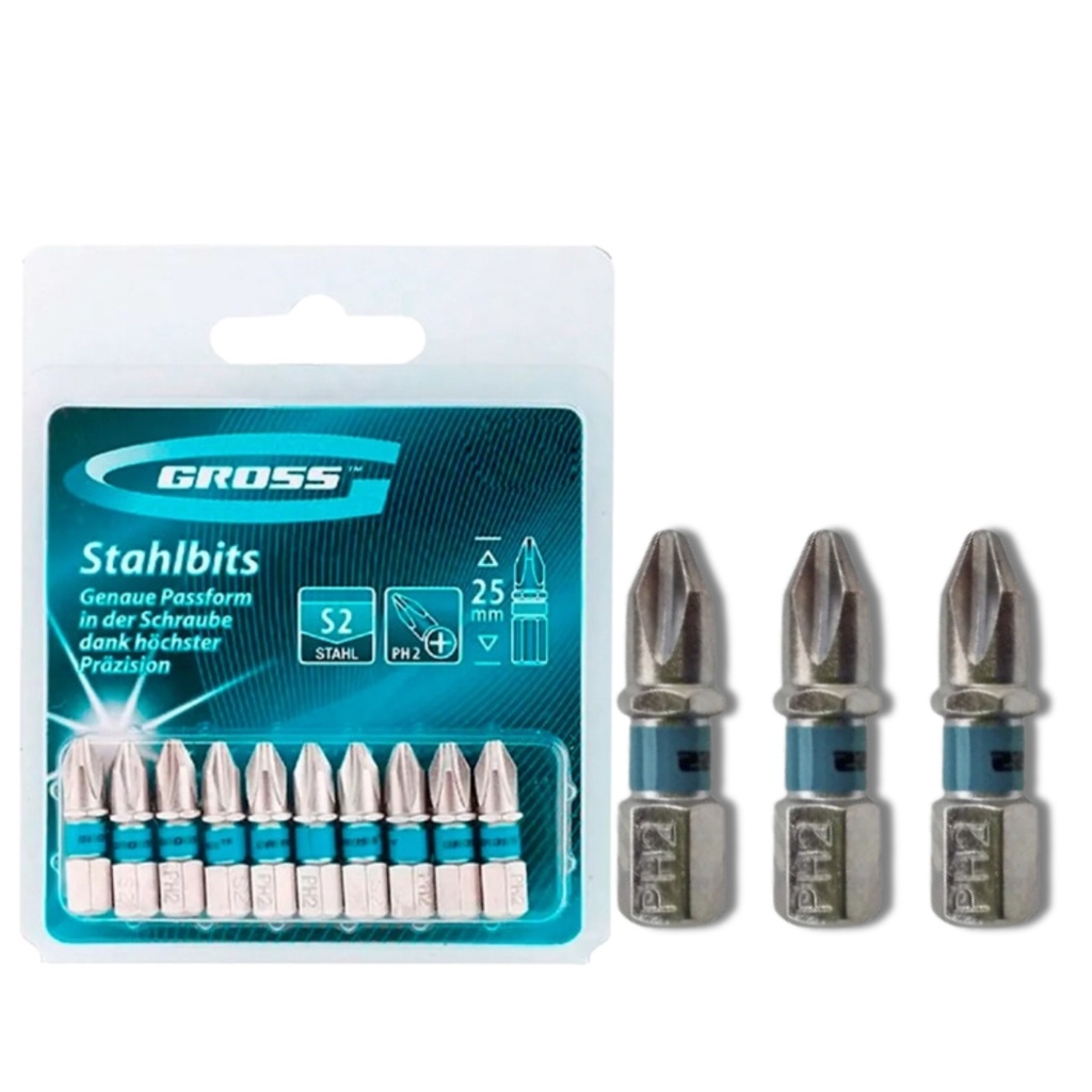 Jogo Bits Parafusadeira Magnético Philips Ph2 25mm Gross 10 Pcs Aço Ponta Philips Ponteira Imã 1/4 em Oferta na Shopee