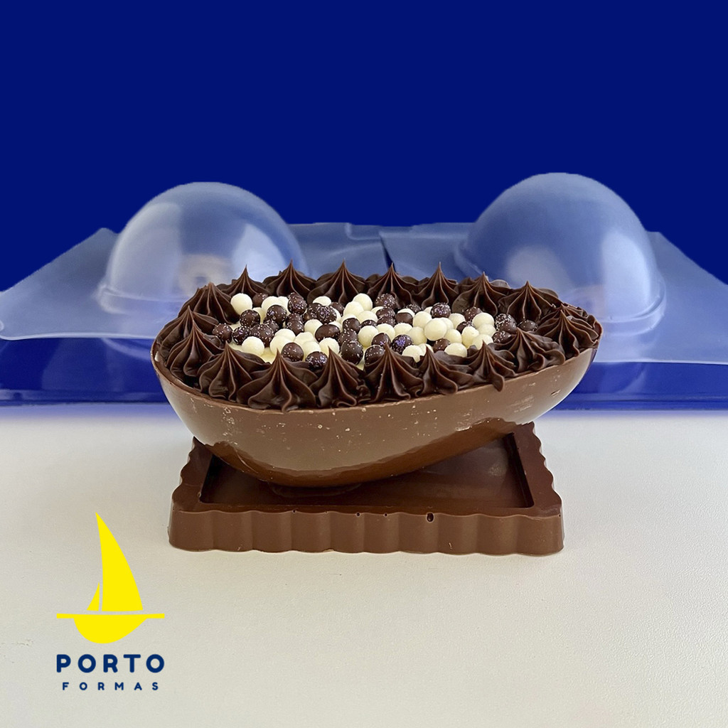 1~5 Forma Profissional Ovo De Páscoa Liso C/Silicone Casca Fina Para 500g P208 Porto em Oferta na Shopee