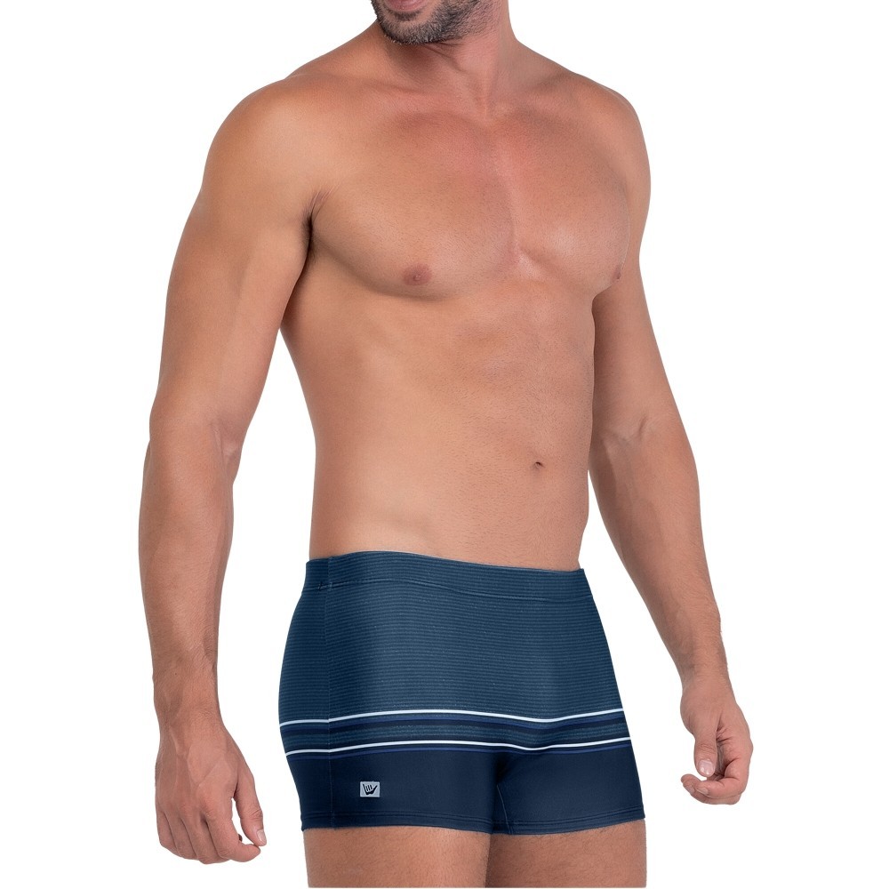 Sunga Hang Loose Listrada Com Forro e Cordão Interno Adulta Boxer Box Verão Praia Estampada