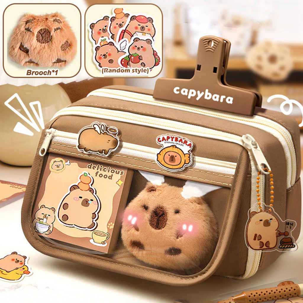 Grande Capacidade Kawaii Lápis Caso Saco Flip Capa Caixa Simples Para Studnets De Volta Às Aulas Material De Escritório em Oferta na Shopee