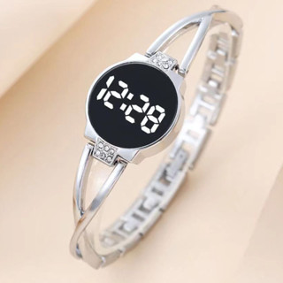 MAYZHISU Relógio Para Mulheres Tela Sensível Ao Toque Senhoras De Pulso Digital Banda De Aço Eletrônico Feminino Pulseir em Oferta na Shopee