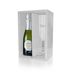 Caixa Mini Champanhe e Taça (20,5cm x 13cm x 6cm) Branca 20 unidades Assk