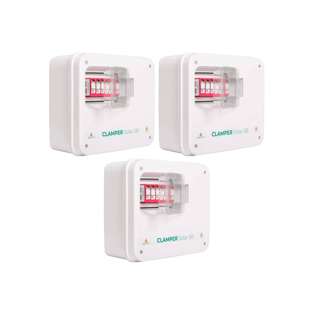 Kit com 3 String Box Solar Clamper 4E/2S 1040V 20A (4D)