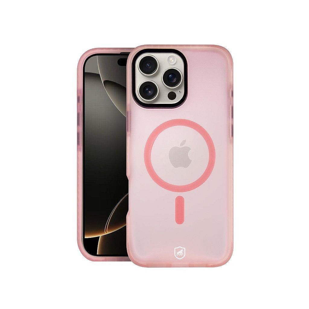 Capa Case Capinha MagSafe Pro Rosa para iPhone 16 Pro - Carregamento Sem Fio Rápido - Gshield em Oferta na Shopee