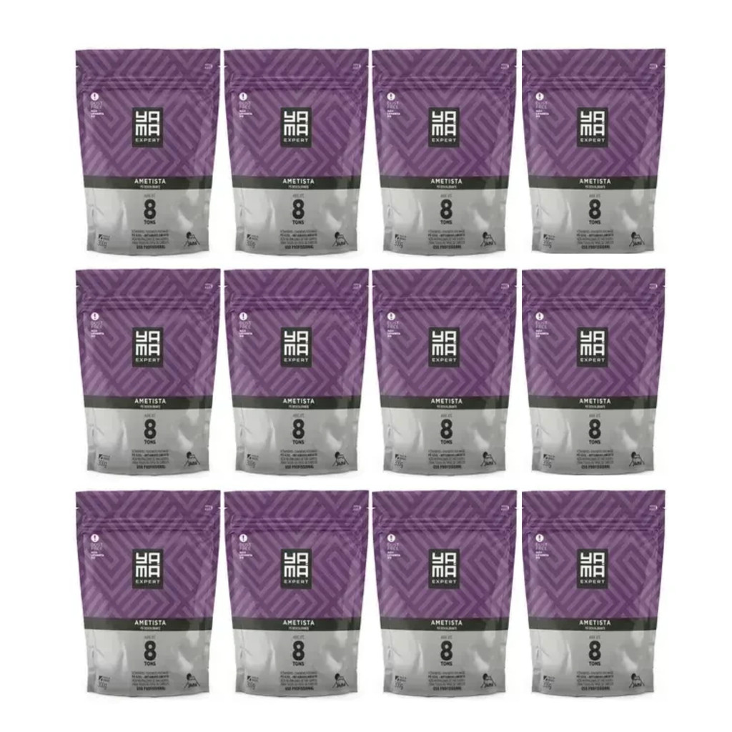 Kit Com 12 Pó Descolorante Ametista 300g Yamá