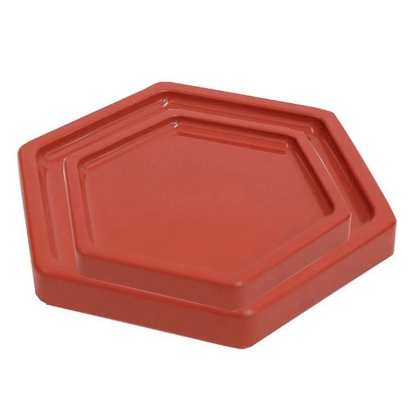 Bandeja Sextavada Terracota - 01 unidade - Só Boleiras - Rizzo Embalagens - Home & Living