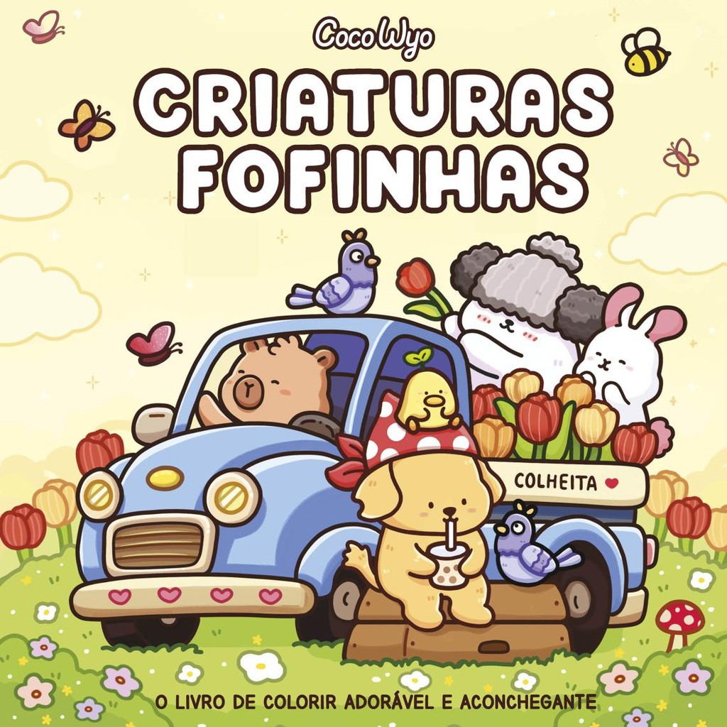 Livro Criaturas fofinhas (Cozy Cuties) – livro de colorir Coco Wyo Ed Pitaya Livros Leitura Light